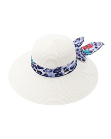FMS Γυναικείο Καπέλο Ψάθινο Κορδέλα Λεοπαρ  Καπέλα