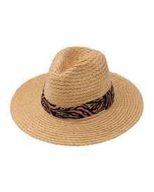 FMS Γυναικείο Καπέλο Ψάθινο Κορδέλα Zebra  Καπέλα