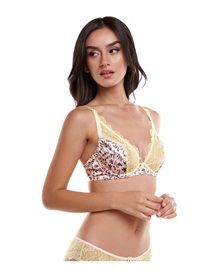 Miss Rosy Γυναικείο Σουτιέν Push-Up Triangle Chic Floral Lace B Cup  Push-up