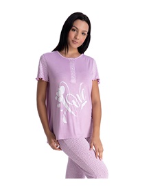 Rachel Women's Pyjama Capri Hearts Love  Pyjamas