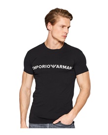 Emporio Armani Men's T-Shirt Black Logo  T-shirts