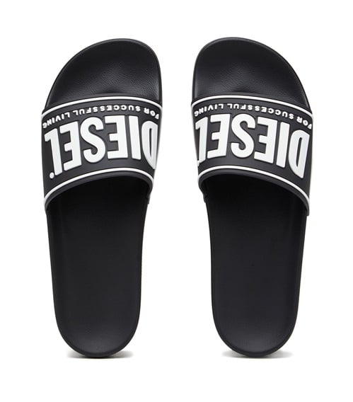 Diesel Men's Slide Sa Mayemi 3D Logo  Slippers-Slides