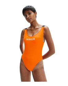 Calvin Klein Women's Swimwear One Piece Scoop Neck Intense Power  One Piece Swimsuit