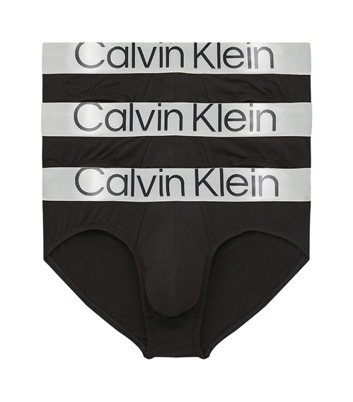 Calvin Klein Ανδρικό Slip Steel Cotton Brief - Τριπλό Πακέτο  Slip