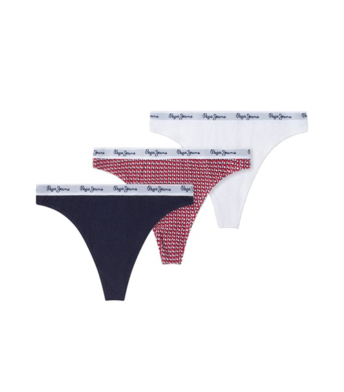 Pepe Jeans Women's String Alma Thong - 3 Pack  String