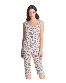 Giota Women's Pyjama Capri Summer Leaves  Pyjamas