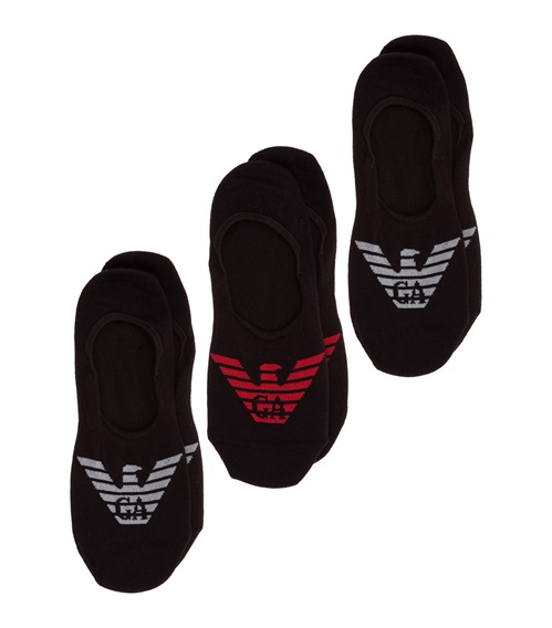 Emporio Armani Ανδρικές Κάλτσες Σουμπά No-Show Eagle Logo - 3 Ζεύγη  Κάλτσες