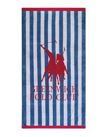Greenwich Polo Club Πετσέτα Θαλάσσης Ρίγες Logo 90x180εκ  Πετσέτες Θαλάσσης