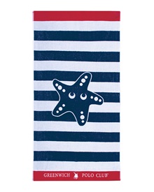Greenwich Polo Club Kids Beach Towel Stripes Starfish 70x140cm  Beach Accessories