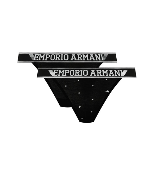 Emporio Armani Γυναικείο String Logo Thong - Διπλό Πακέτο  String